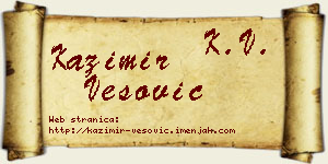 Kazimir Vesović vizit kartica